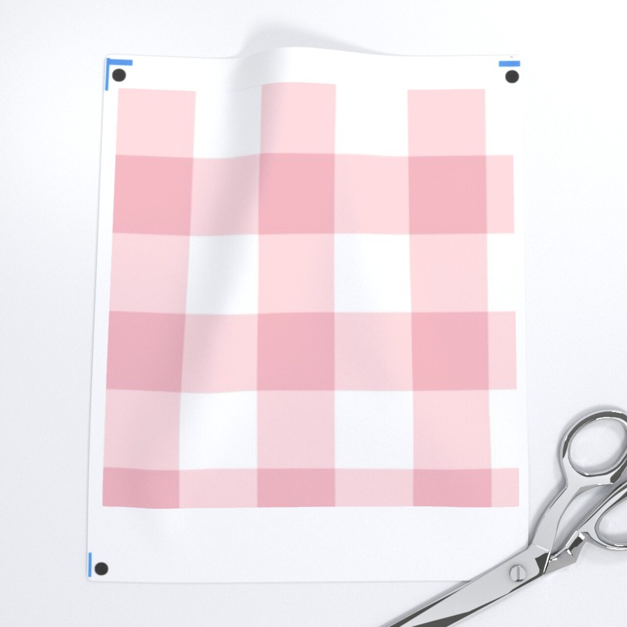 Pink Retro Gingham Check Fun Bright Country Cottagecore Farmhouse Pinic Custom Pre-pasted Wallpaper by Spoonflower Pre-Pasted Wallpaper 2FT Wide 14842589